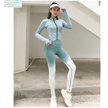 Load image into Gallery viewer, Quần dài thể thao tập gym yoga nữ lưng cao omber hàn quốc qs9999